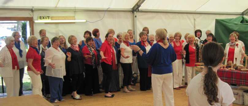 Singing in the tea tent